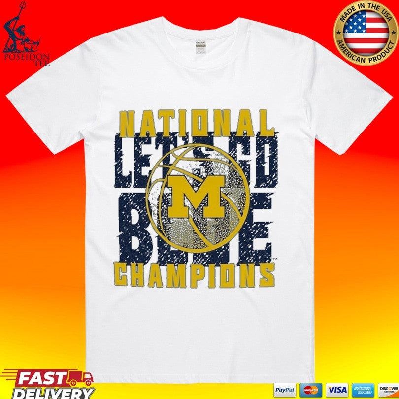 Michigan Wolverines Comfort Colors 2026 NCAA Men’s Basketball National Champions Phrase Overlay T-shirt