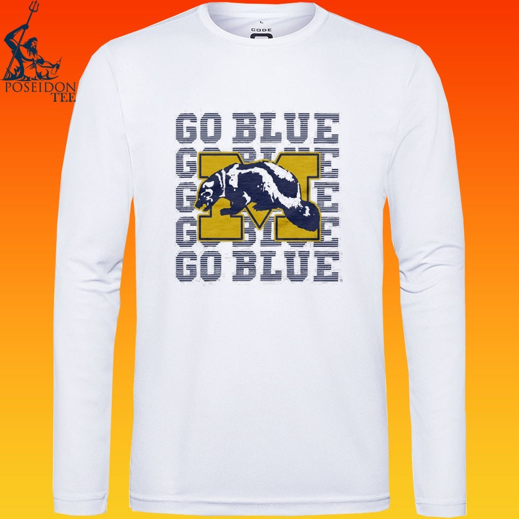 Michigan Wolverines Go Blue Repeat T-shirt