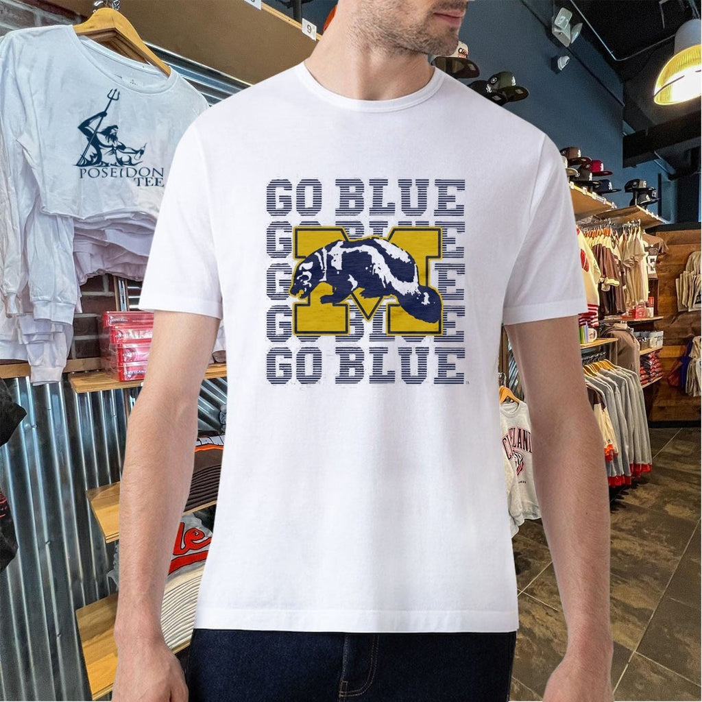 Michigan Wolverines Go Blue Repeat T-shirt