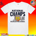 Michigan Wolverines Grey 2026 Men’s Basketball National Champions T-shirt