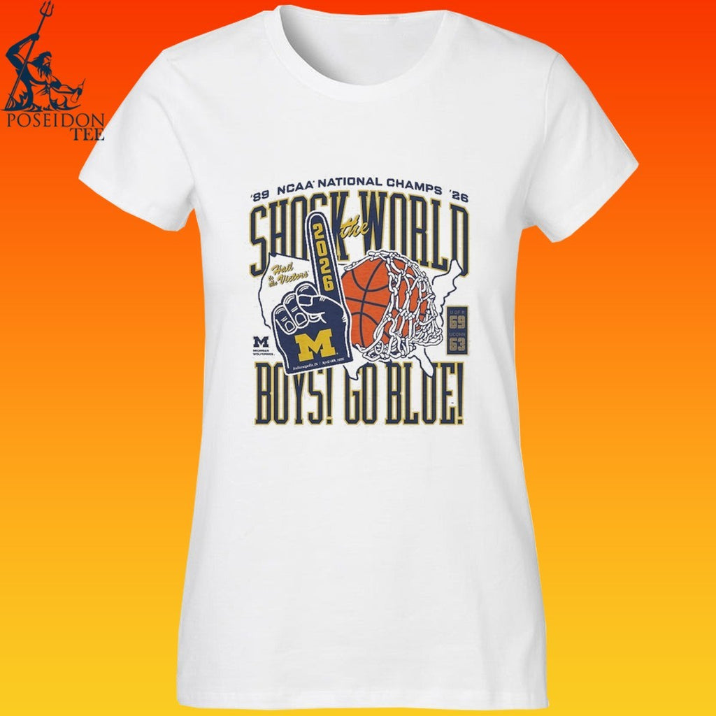 Michigan Wolverines Homefield Two-time Ncaa Men’s Basketball National Champions Shock The World T-shirt
