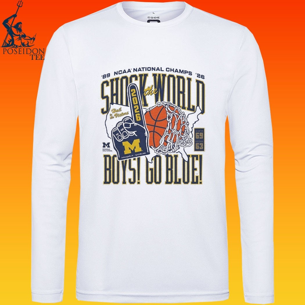 Michigan Wolverines Homefield Two-time Ncaa Men’s Basketball National Champions Shock The World T-shirt