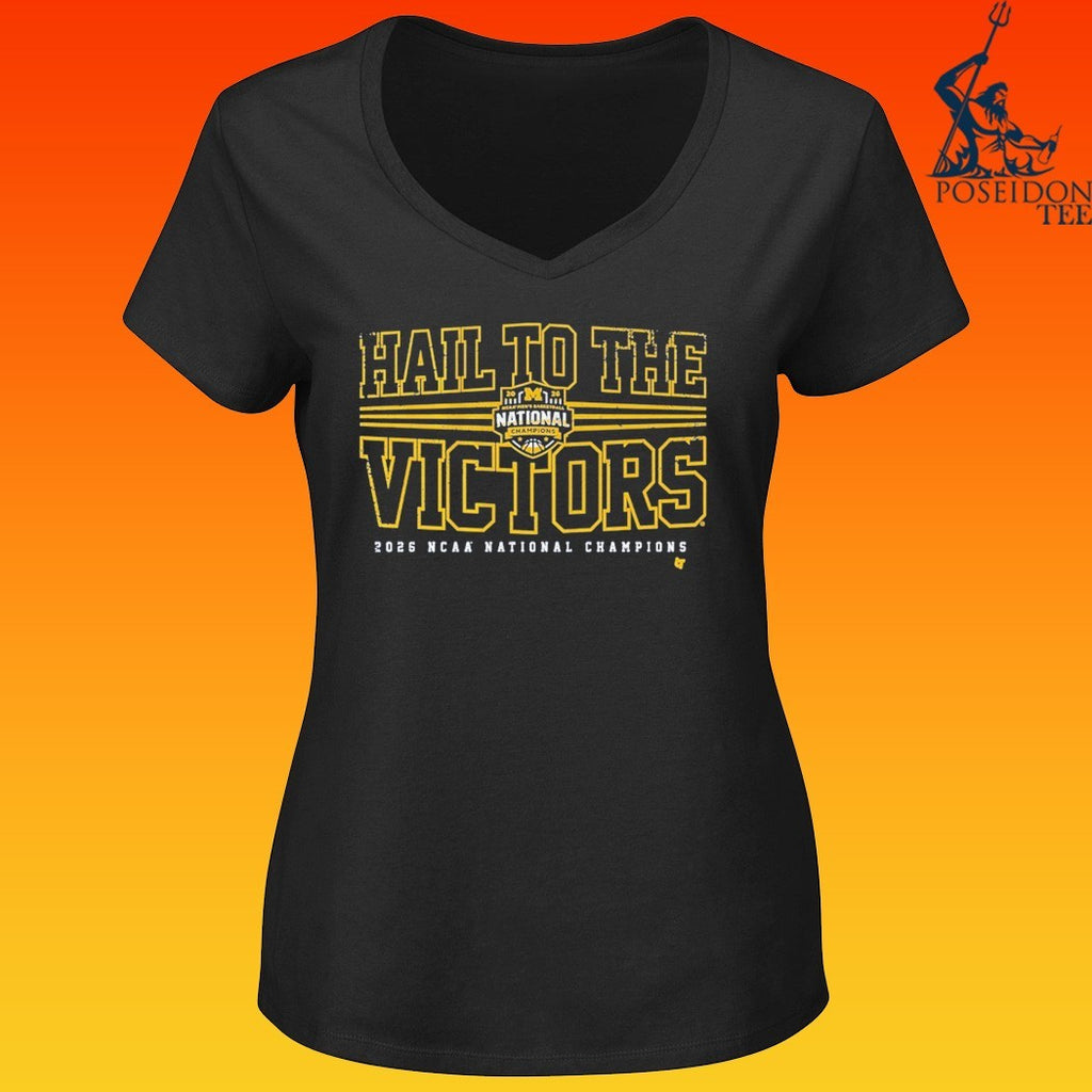 Michigan Wolverines MBB 2026 National Champions Hail To The Victors T-shirt