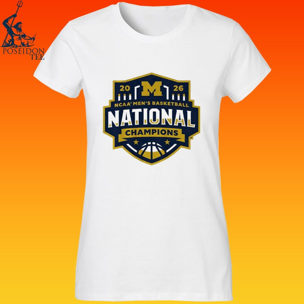 Michigan Wolverines MBB 2026 National Champions Logo T-shirt