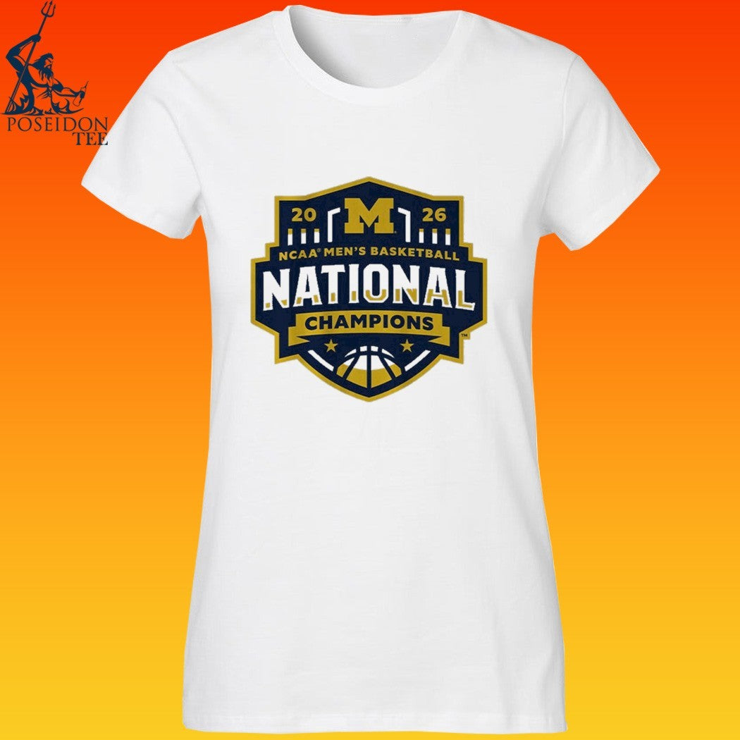 Michigan Wolverines MBB 2026 National Champions Logo T-shirt