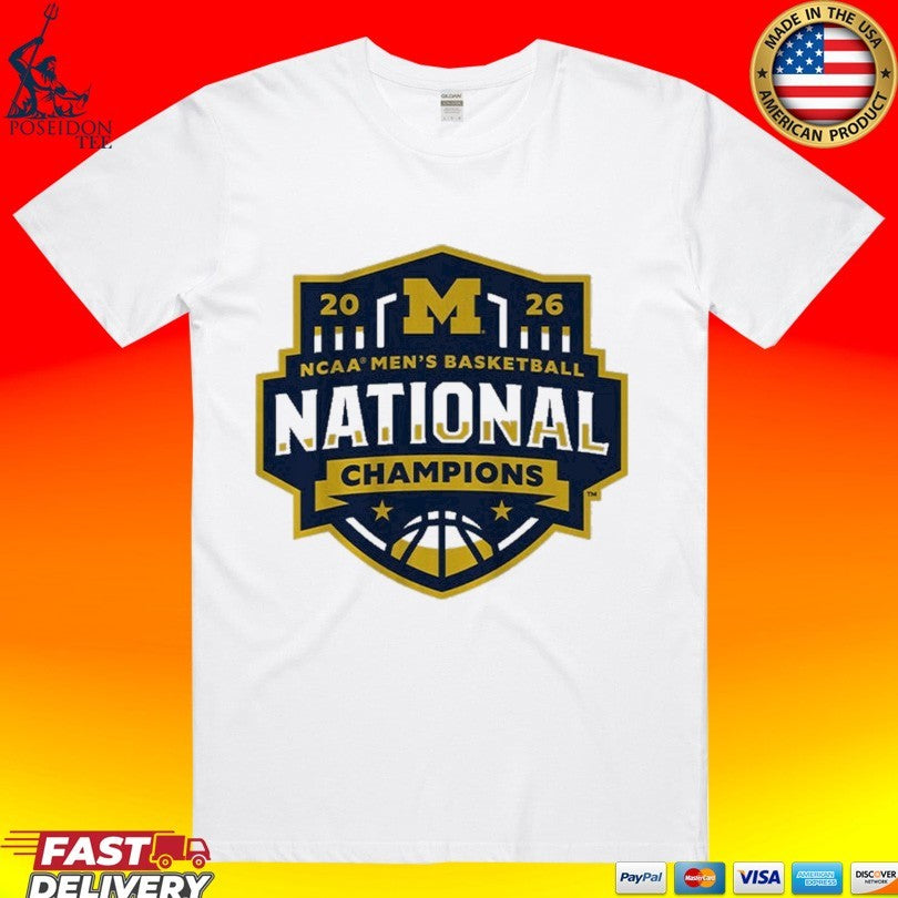 Michigan Wolverines MBB 2026 National Champions Logo T-shirt