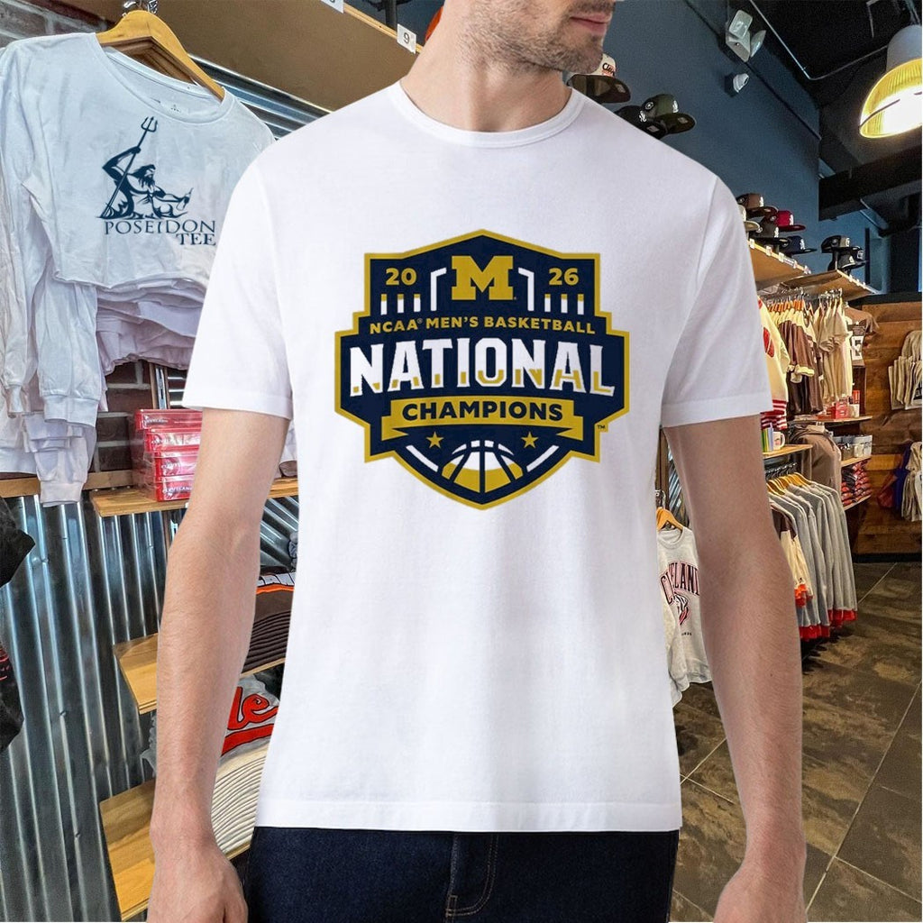 Michigan Wolverines MBB 2026 National Champions Logo T-shirt