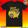 Michigan Wolverines Mbb 2026 National Champions Shock The World Tour T-shirt