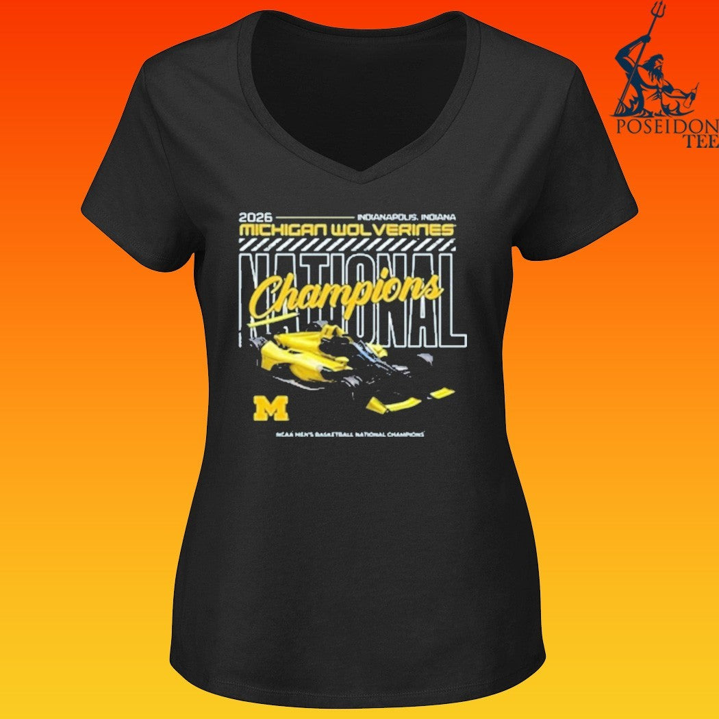 Michigan Wolverines MBB National Champs 2026 Indy T-shirt