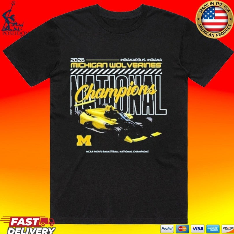 Michigan Wolverines MBB National Champs 2026 Indy T-shirt