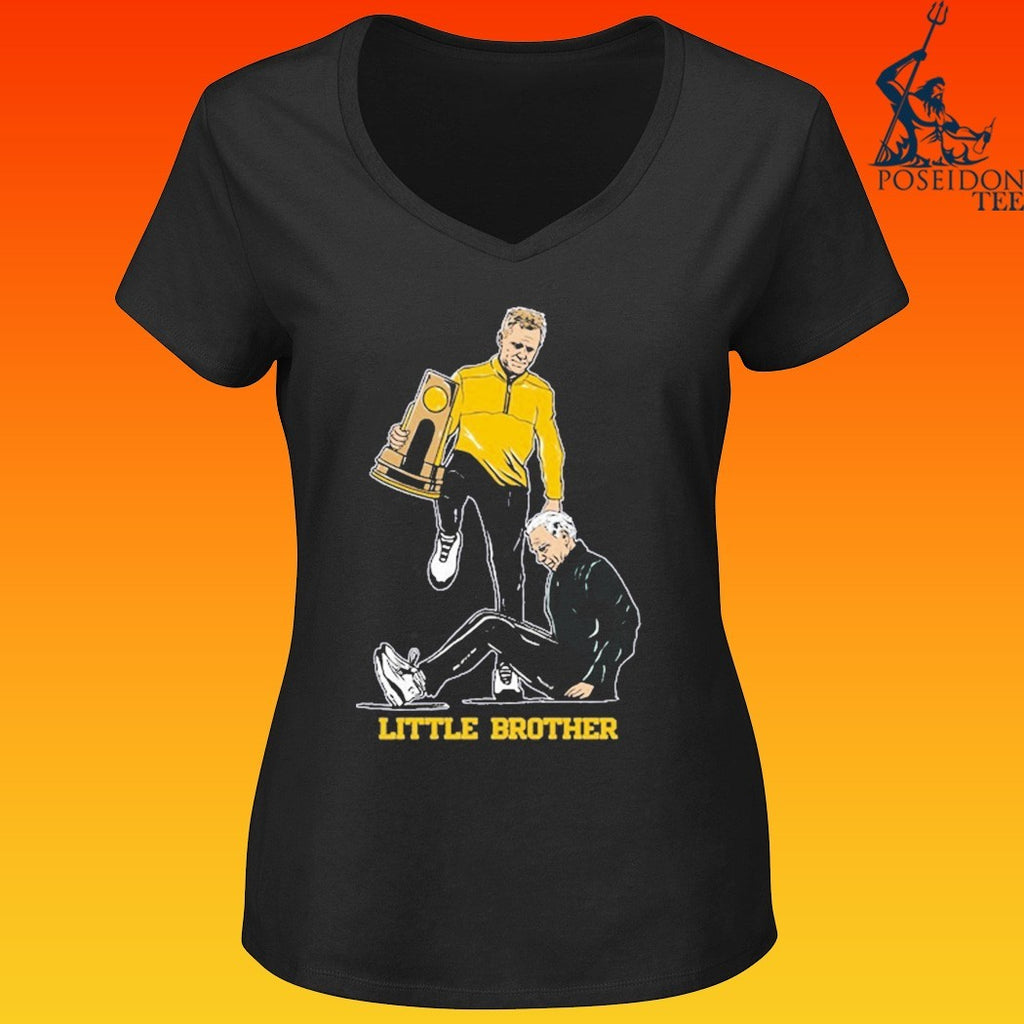 Michigan Wolverines Men’s Basketball 2026 National Champions Coach Step Over Little Brother T-shirt