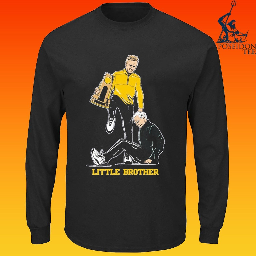 Michigan Wolverines Men’s Basketball 2026 National Champions Coach Step Over Little Brother T-shirt