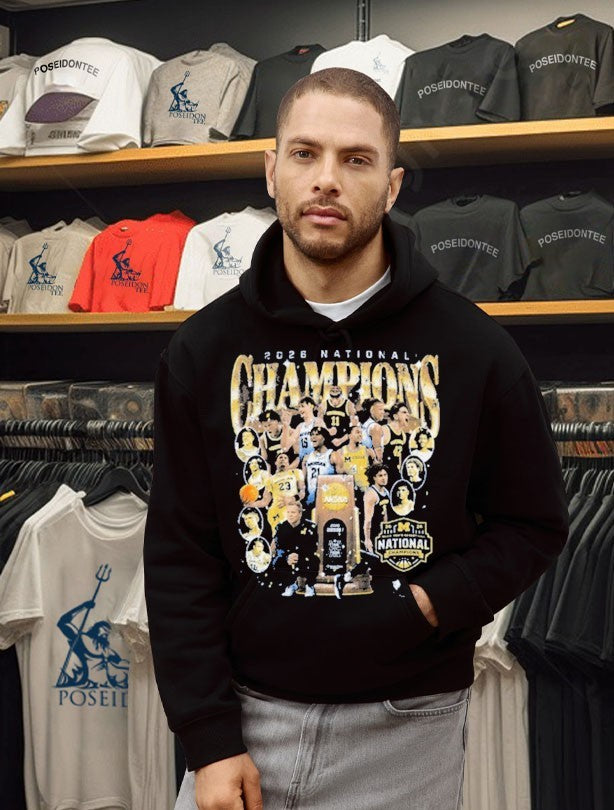 Michigan Wolverines Men’s Basketball Campus Ink 2026 National Championship Team T-shirt