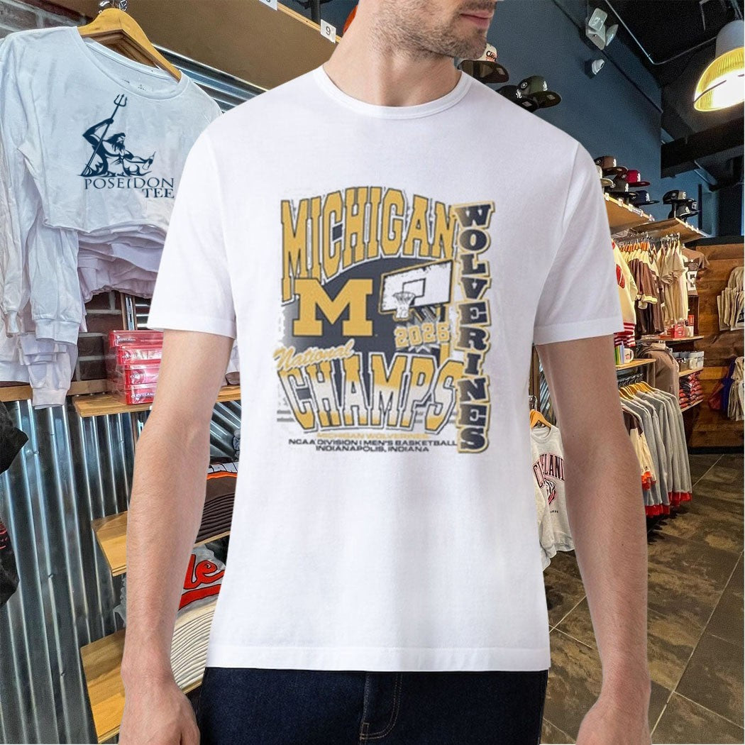 Michigan Wolverines Men’s Basketball National Champions Graphic T-shirt