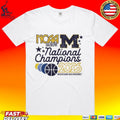 Michigan Wolverines Mens Ivory 2026 Men’s Basketball National Champions Banners T-shirt