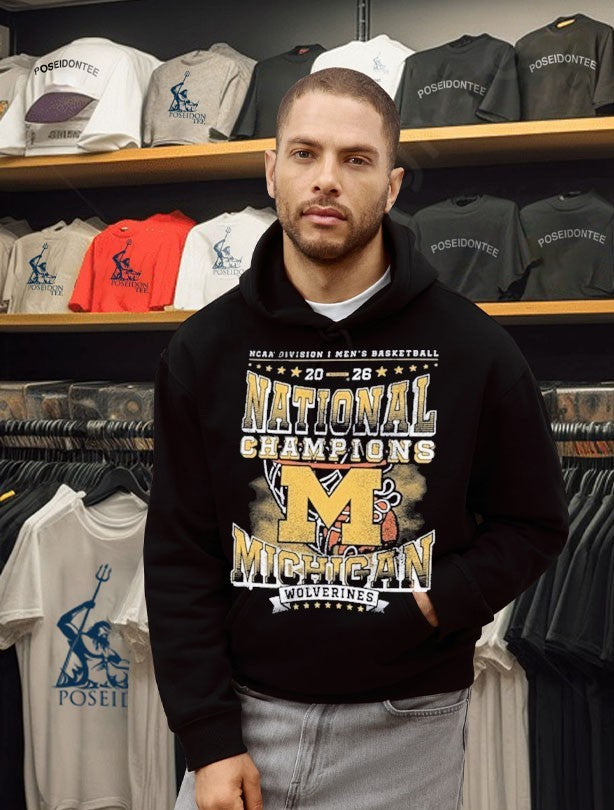 Michigan Wolverines Women’s 2026 Men’s Basketball National Champions Plus T-shirt