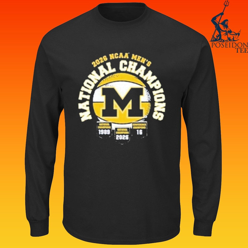 Michigan Wolverines Youth Navy Blue 2026 Men’s Basketball National Champions T-shirt