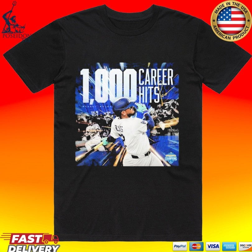 Miguel Rojas 1000 Career Hits Dodgers T-shirt