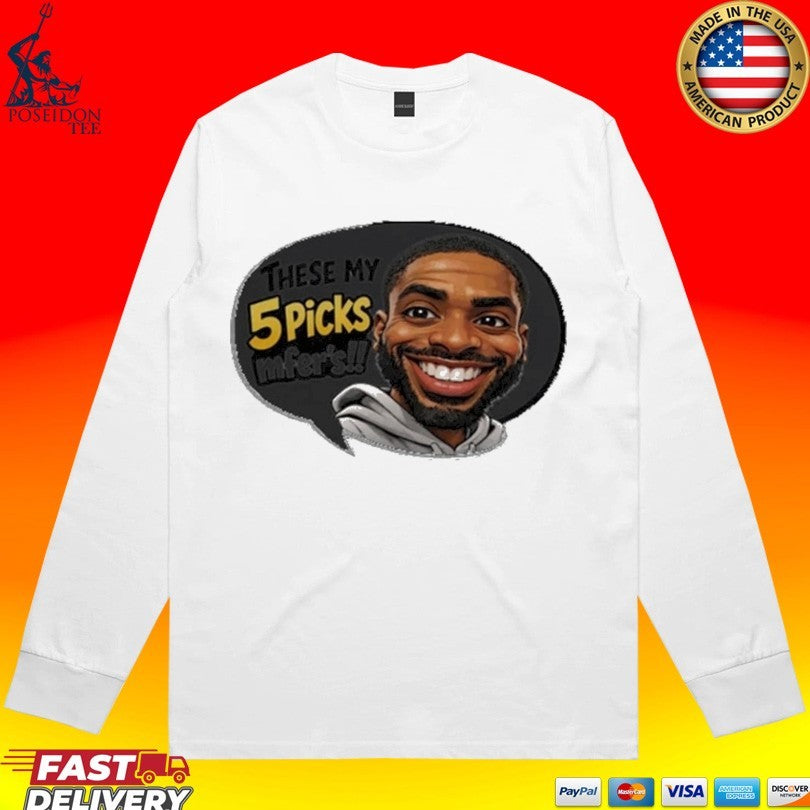 Mikal Bridges These My 5 Picks Caricature T-shirt