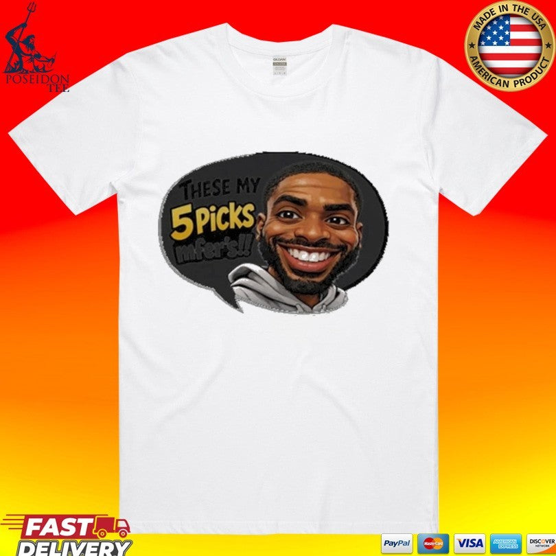 Mikal Bridges These My 5 Picks Caricature T-shirt