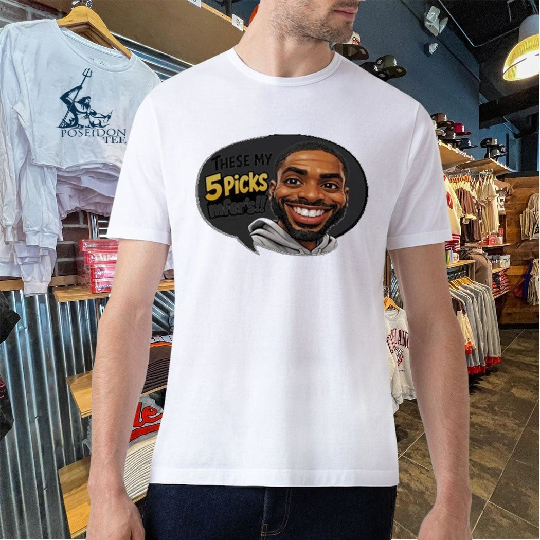 Mikal Bridges These My 5 Picks Caricature T-shirt