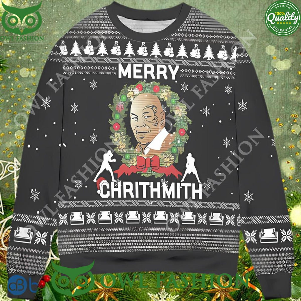 Mike Tyson Merry Chrithmith Ugly Christmas Sweater Jumper