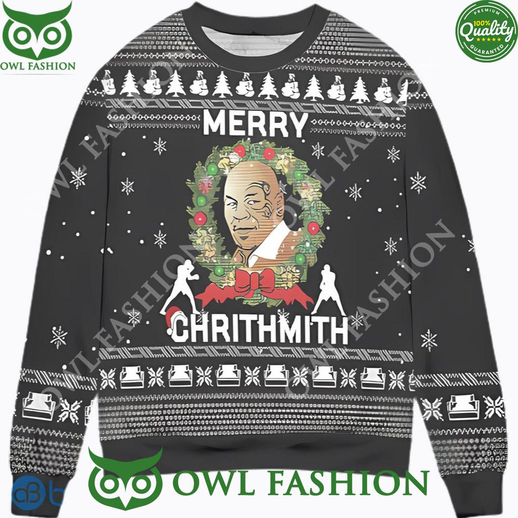 Mike Tyson Merry Chrithmith Ugly Christmas Sweater Jumper