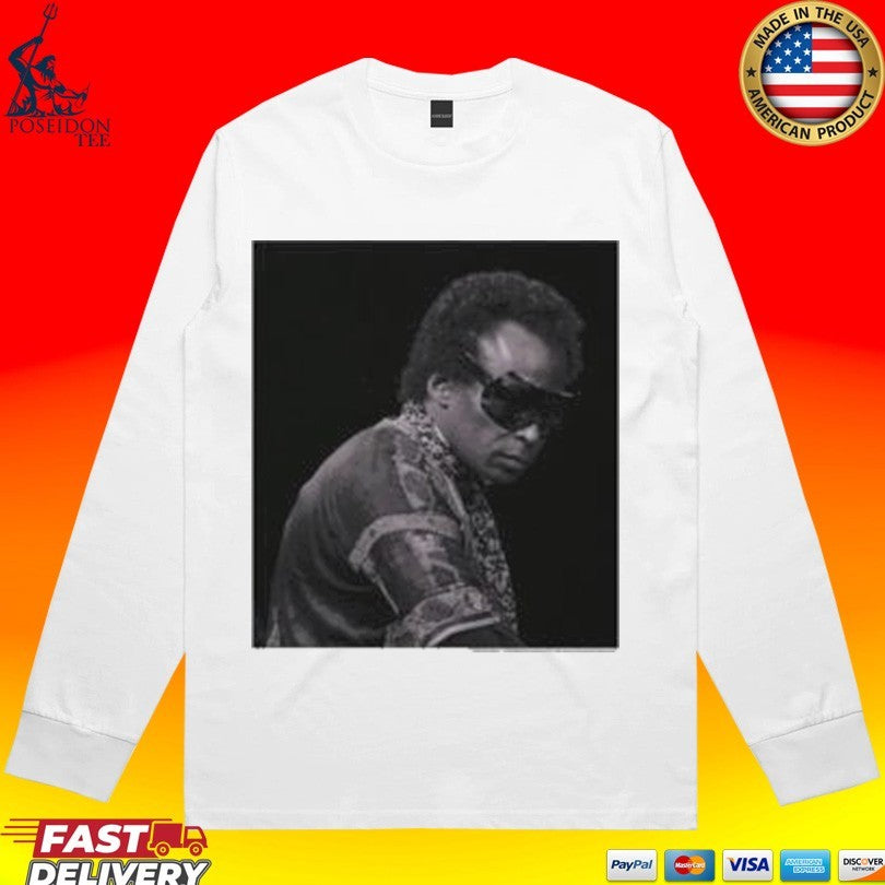 Miles Davis Md100 Black & White Sunglasses Portrait T-shirt