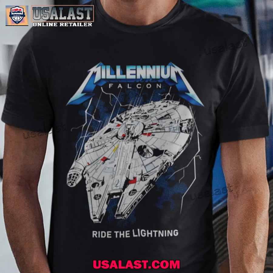 Millennium Falcon Ride The Lightning Unisex T-Shirt