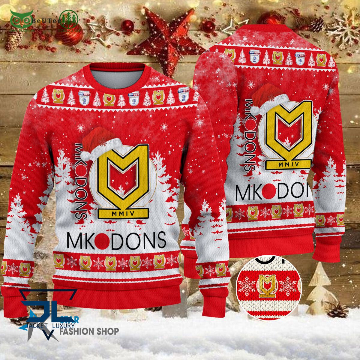 Milton Keynes Dons EFL English Football League Champions Ugly Sweater