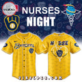 Milwaukee Brewers 2025 Nurses Night Gold Baseball Jersey