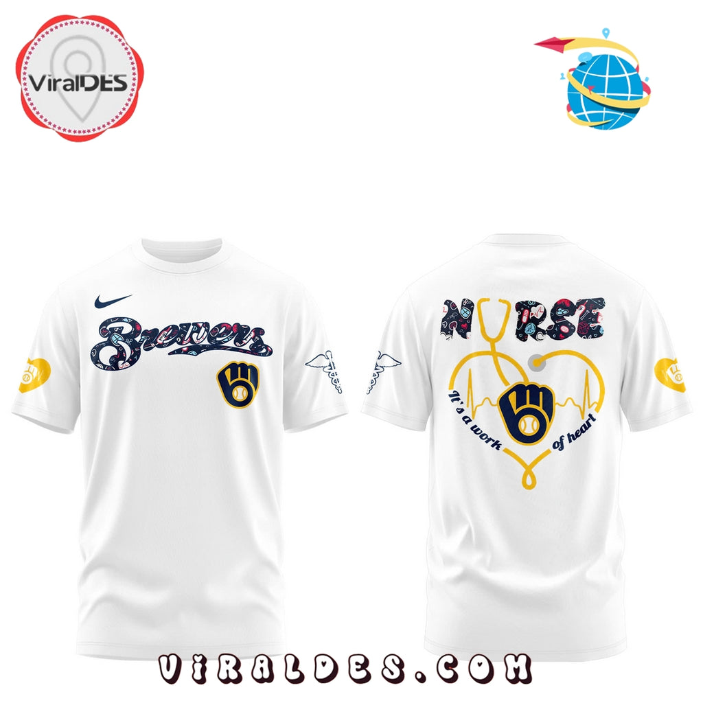 Milwaukee Brewers 2025 Nurses Night Hoodie – White