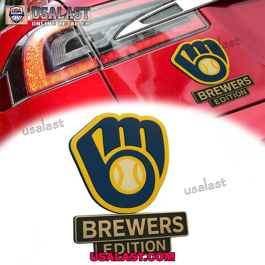 Milwaukee Brewers Car Emblem Custom 3D Badge