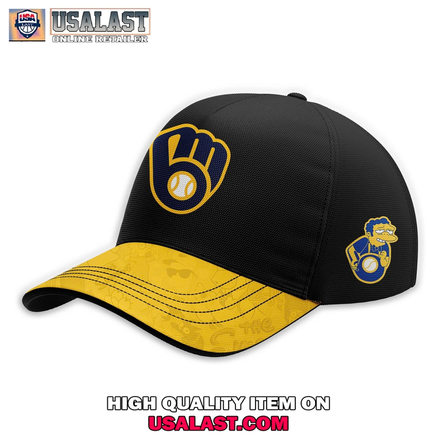Milwaukee Brewers Mix The Simpsons Heritage Custom Baseball Jersey