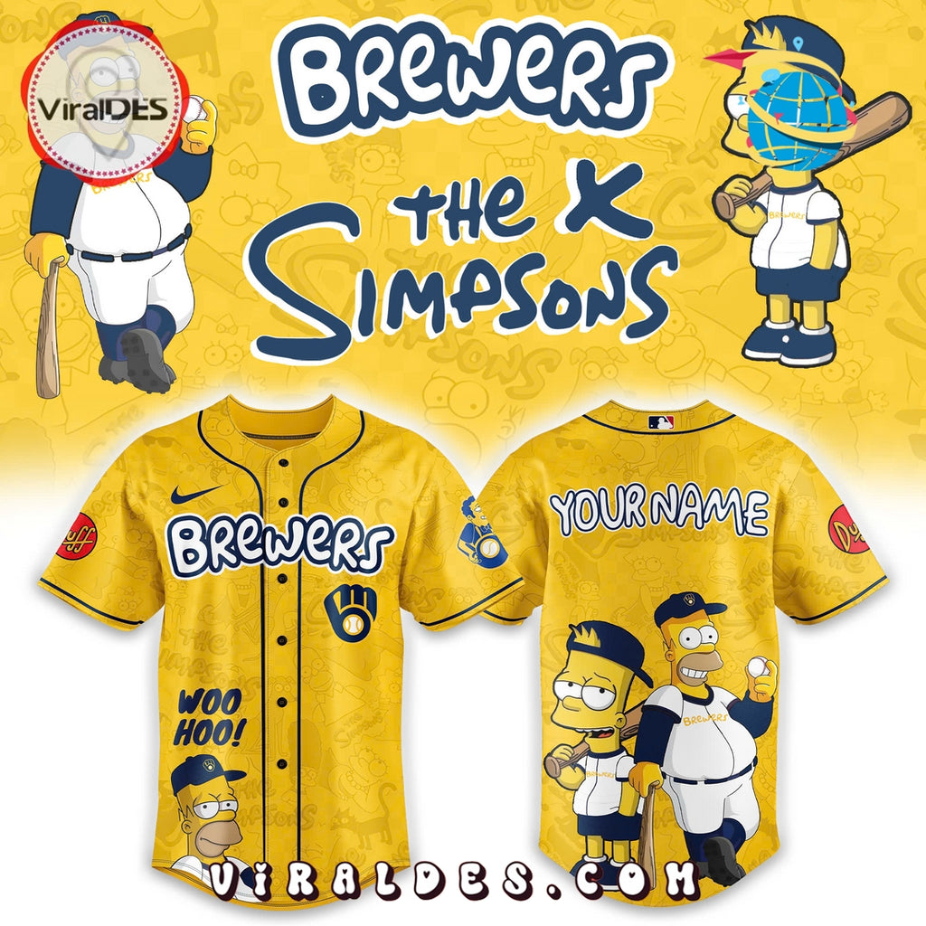 Milwaukee Brewers MLB The Simpsons Heritage Baseball Jersey