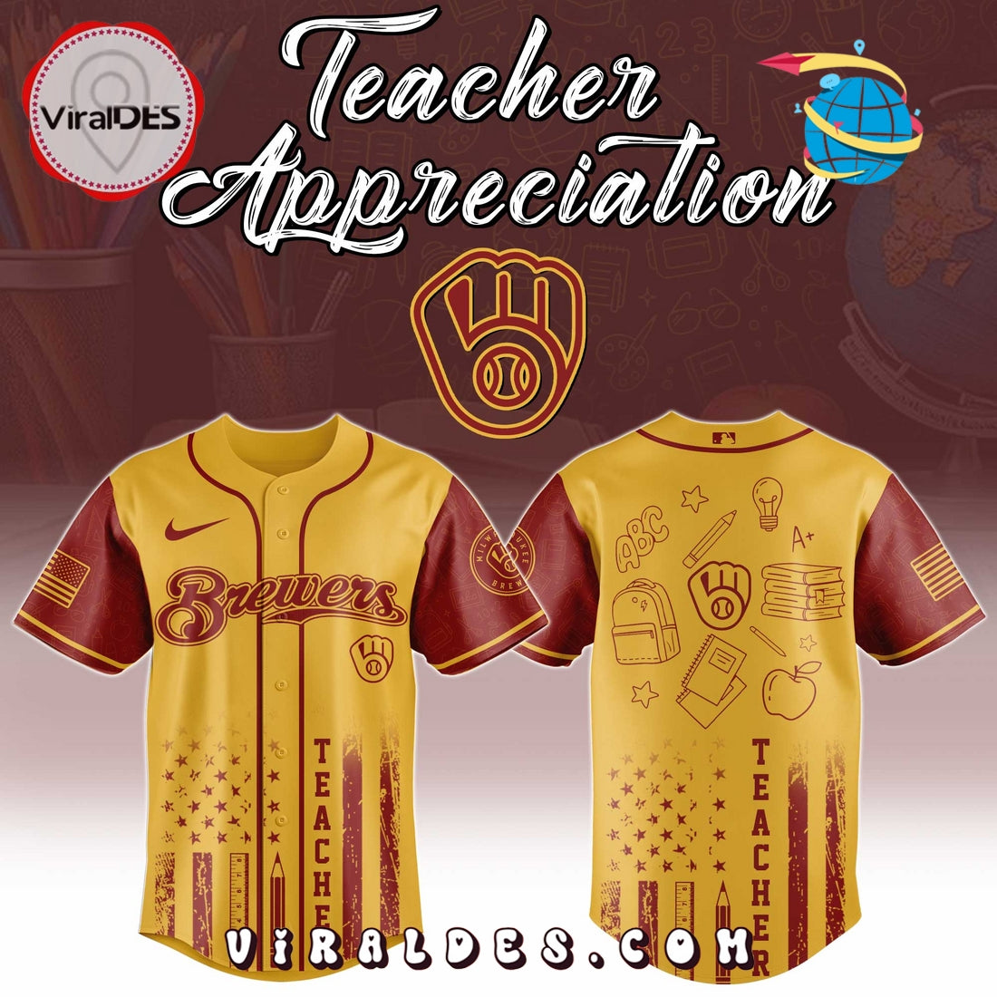 Milwaukee Brewers MLB x Teacher Appreciation Day Jersey