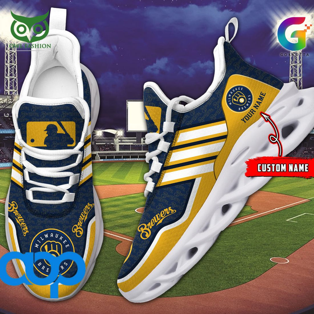 Milwaukee Brewers MLB Personalized New Max Soul Sneaker