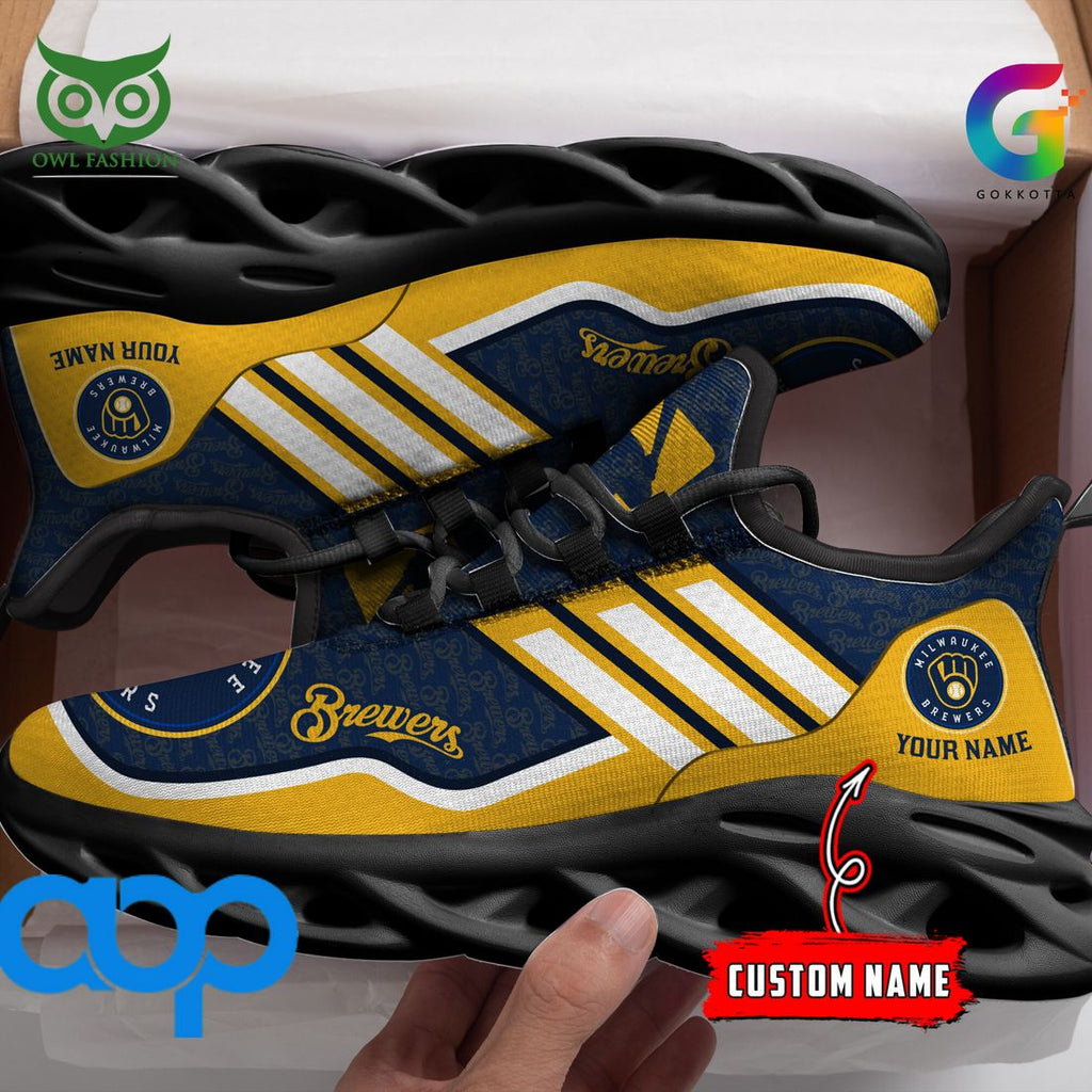 Milwaukee Brewers MLB Personalized New Max Soul Sneaker