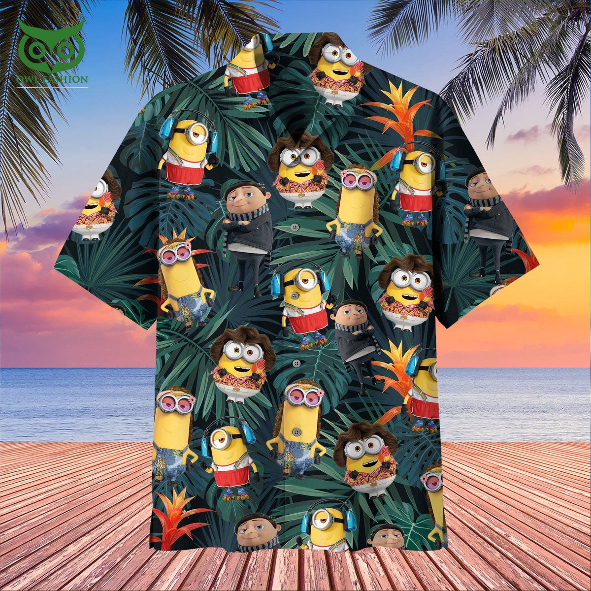 Minion Gru Aloha Despicable Hawaiian Shirt
