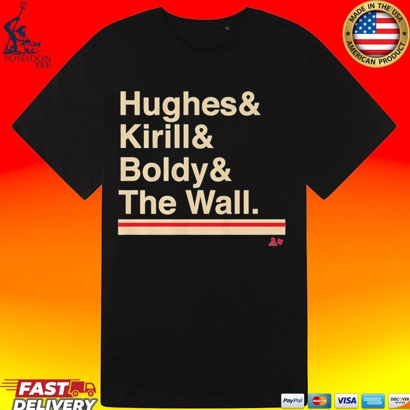 Minnesota Hockey Ampersand Hughes & Kirill & Boldy & The Wall T-shirt