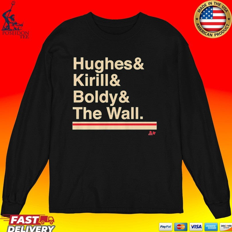 Minnesota Hockey Ampersand Hughes & Kirill & Boldy & The Wall T-shirt