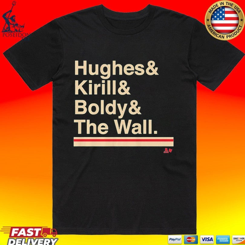 Minnesota Hockey Ampersand Hughes & Kirill & Boldy & The Wall T-shirt