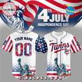 Minnesota Twins Custom Independence Day Baseball Jersey