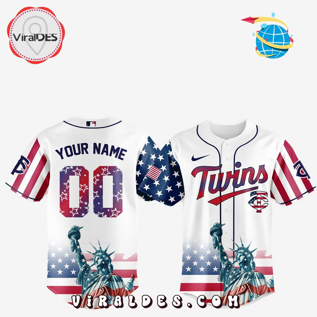 Minnesota Twins Custom Independence Day Baseball Jersey