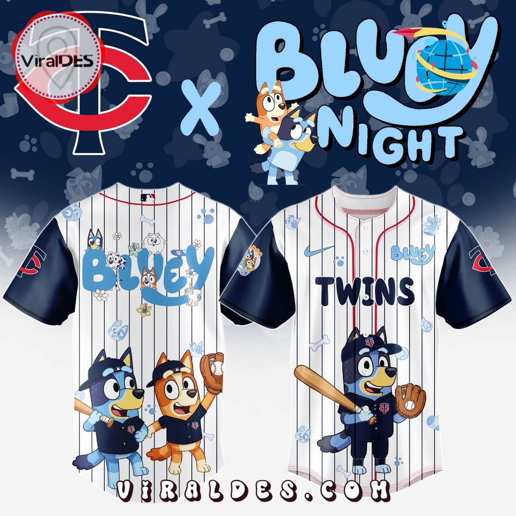 Minnesota Twins MLB Bluey And Bingo 2025 Baseball Jersey