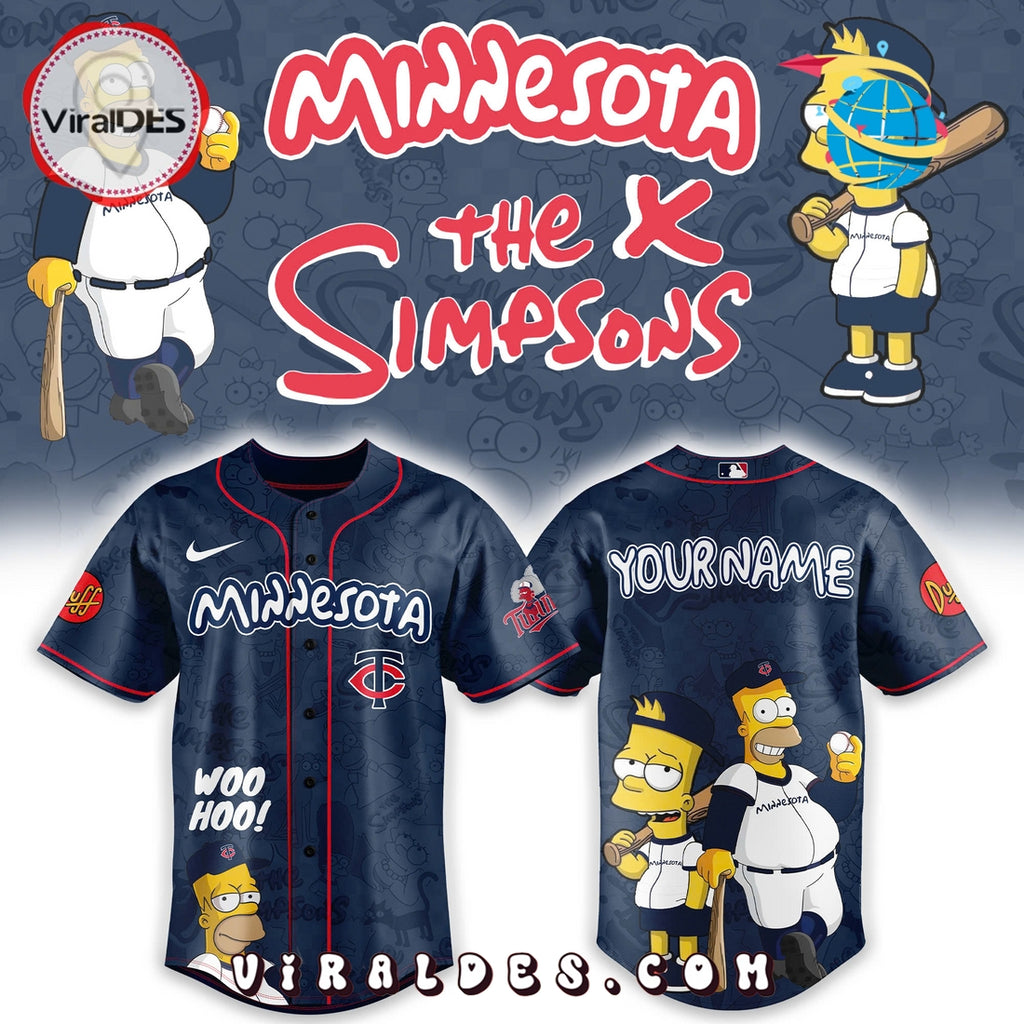 Minnesota Twins MLB The Simpsons Heritage Baseball Jersey