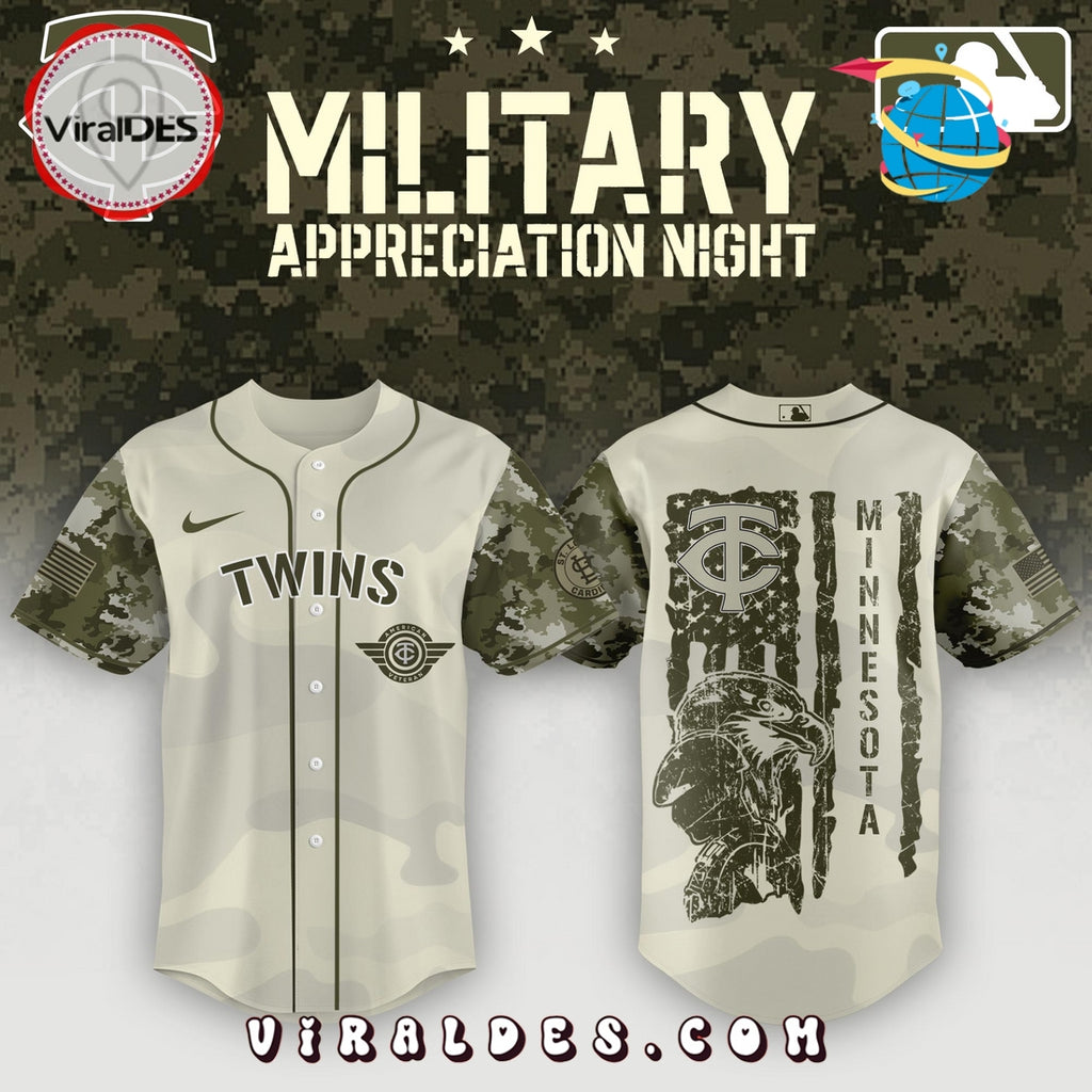 Minnesota Twins x MLB 2025 Armed Forces Day Night Baseball Jersey