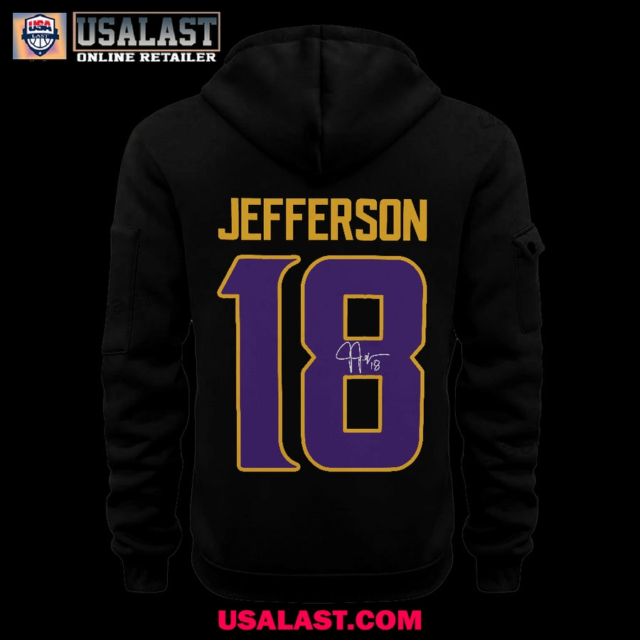 Minnesota Vikings JJ18 Black Heavy Zip Hoodie
