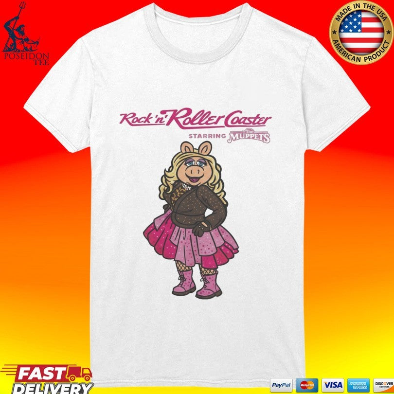 Miss Piggy Rockin’ Roller Coaster Rhinestone T-shirt