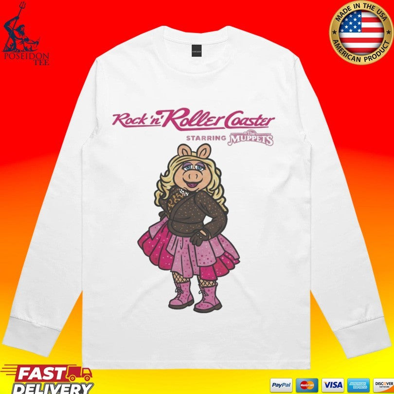 Miss Piggy Rockin’ Roller Coaster Rhinestone T-shirt